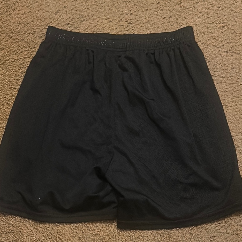 Solid Black Eric Emmanuel Mesh Shorts - image 3